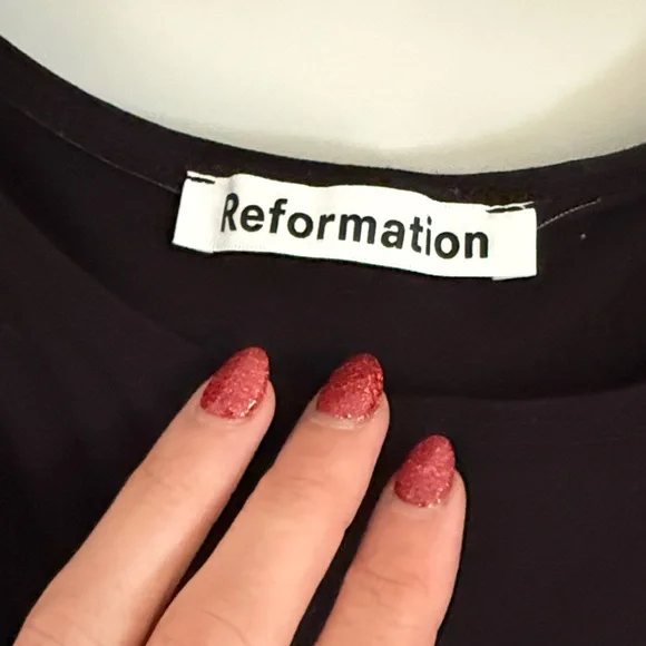 Reformation Classic Black Midi Dress - Picture 2 of 5